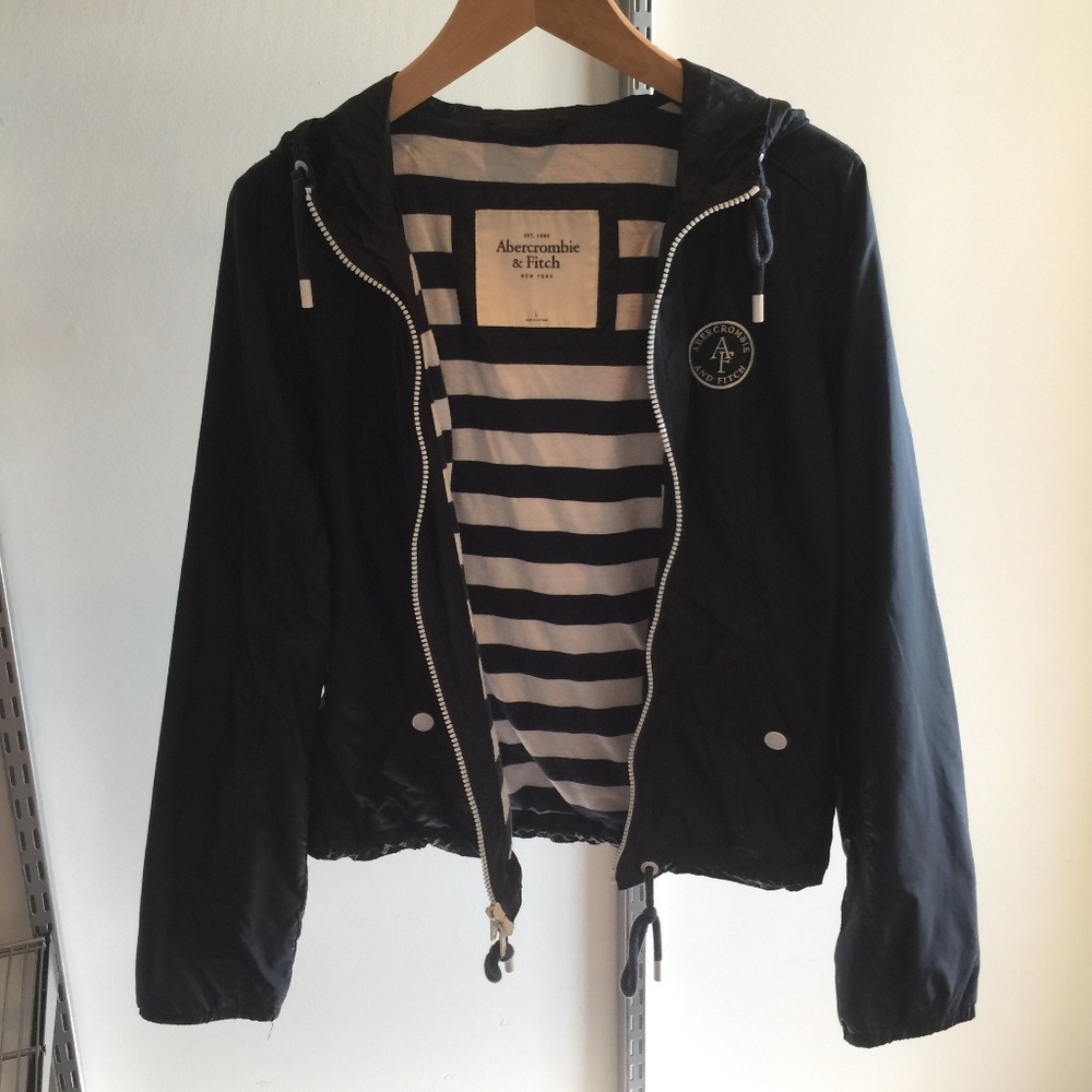 Abercrombie & Fitch Rain Jacket Navy Size L
